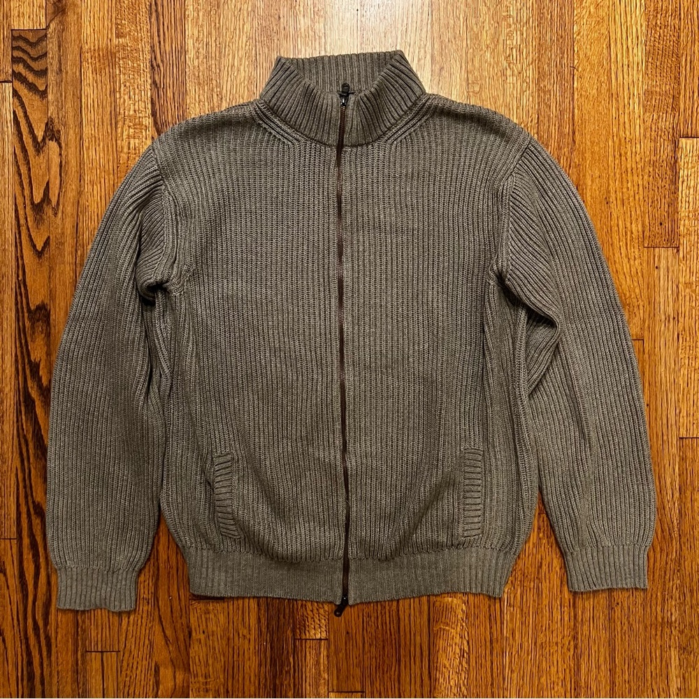 Bill’s Khakis Cardigan Full Zip Sweater XL Front Pockets